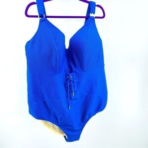 Cobalt Blue swimsuits for all one piece suit with tie detail